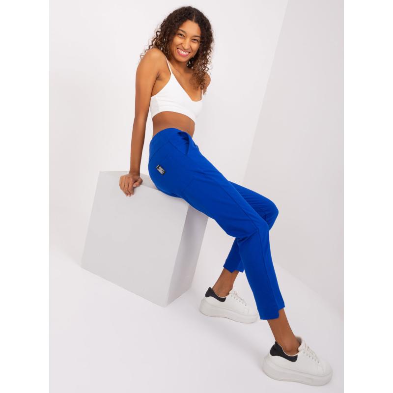 Dámské tepláky basic z bavlny DID kobaltové 