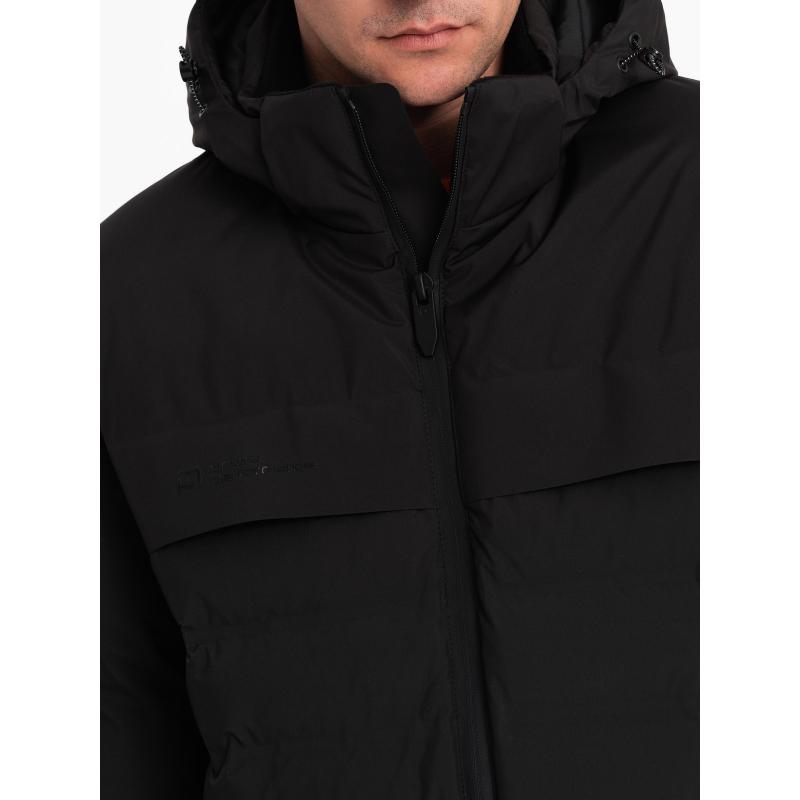 Férfi télikabát levehető kapucnival V3 OM-JAHP-0150 fekete
