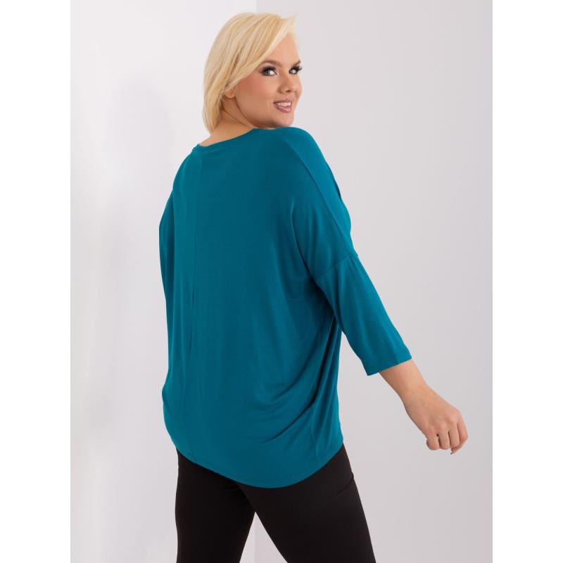 Dámská halenka s výstřihem do V plus size námořnická