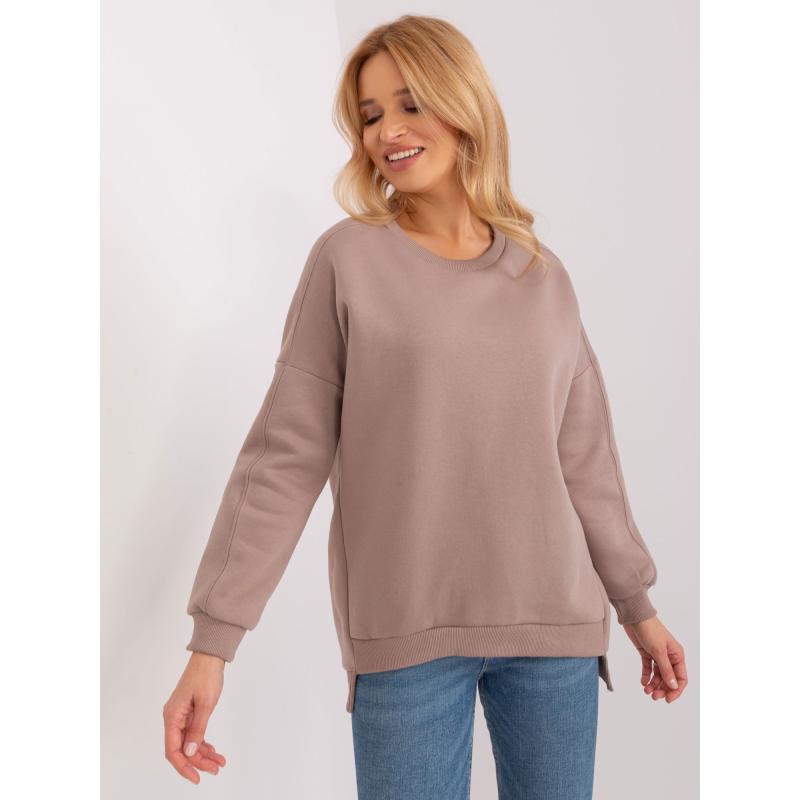 Női basic BASE blúz sötétbézs színben