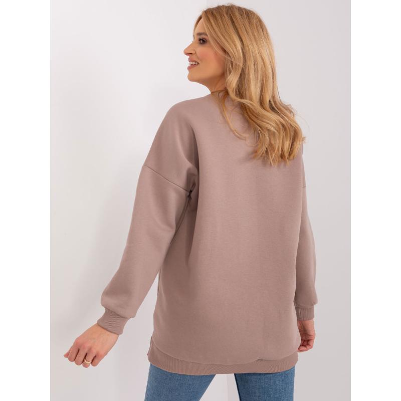 Női basic BASE blúz sötétbézs színben