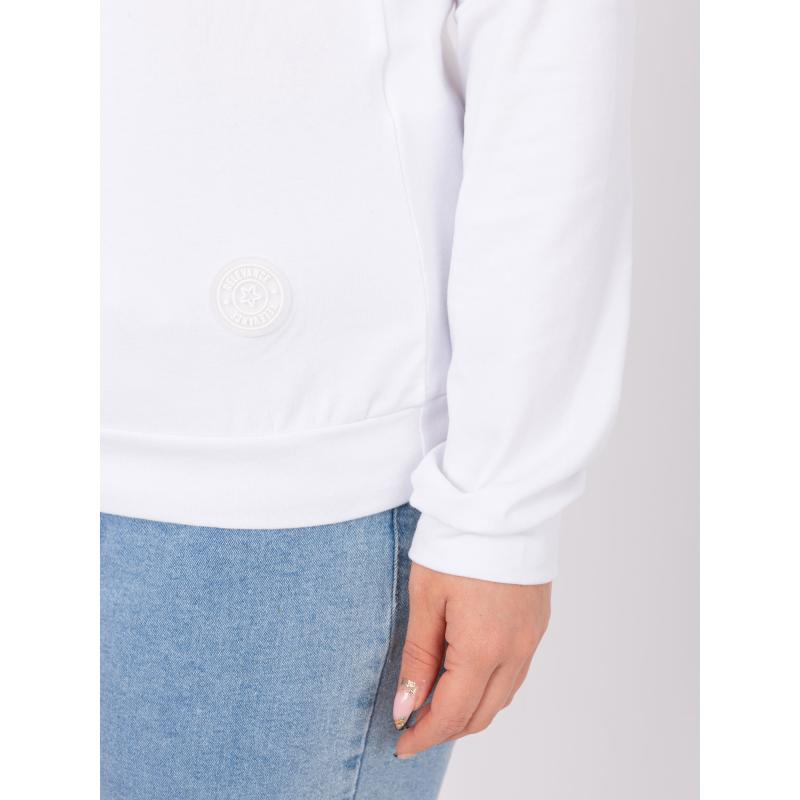 Dámská halenka s nášivkou plus size bílá