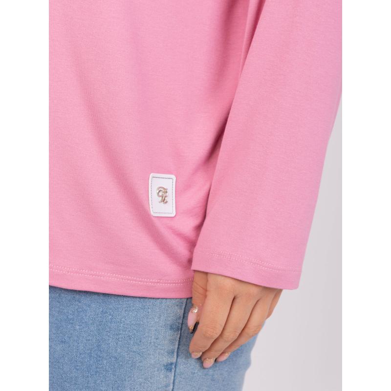 Női plus size blúz applikációval PALOMA rózsaszínű