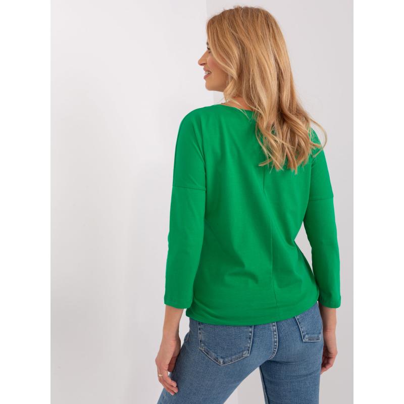 Dámská halenka s 3/4 rukávem BASIC FEEL GOOD Zelená 