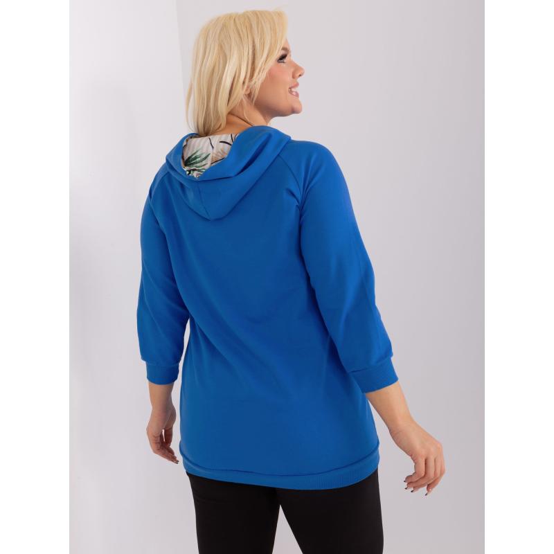 Dámská halenka s kapsami  plus size tmavě modrá