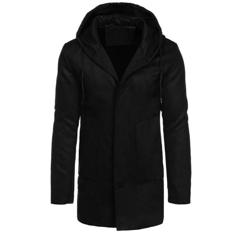 Pánsky jednoradový zimný kabát KOTAS čierny