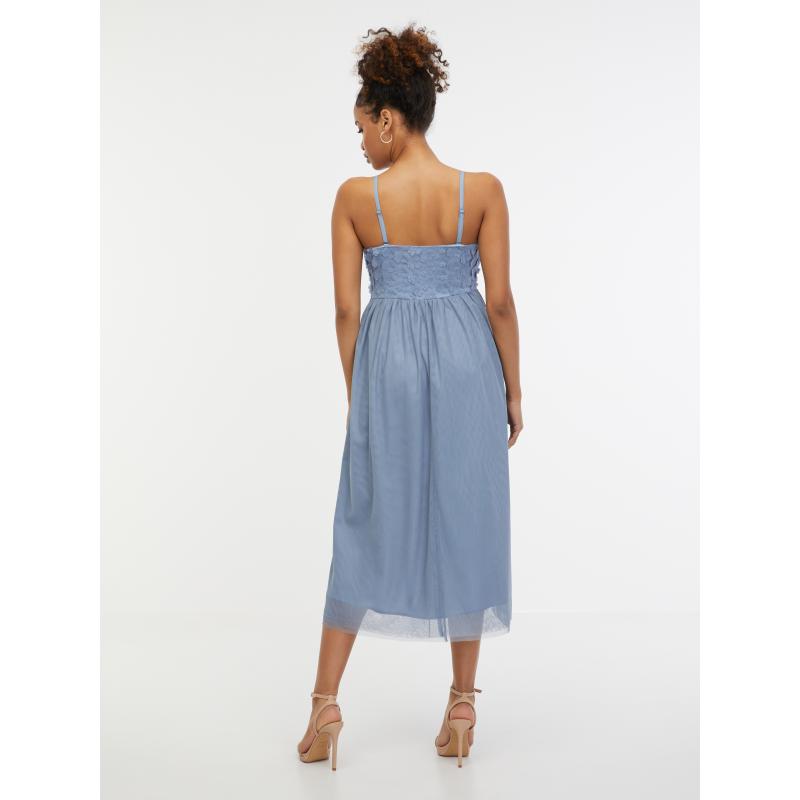 Světle modré dámské midišaty
