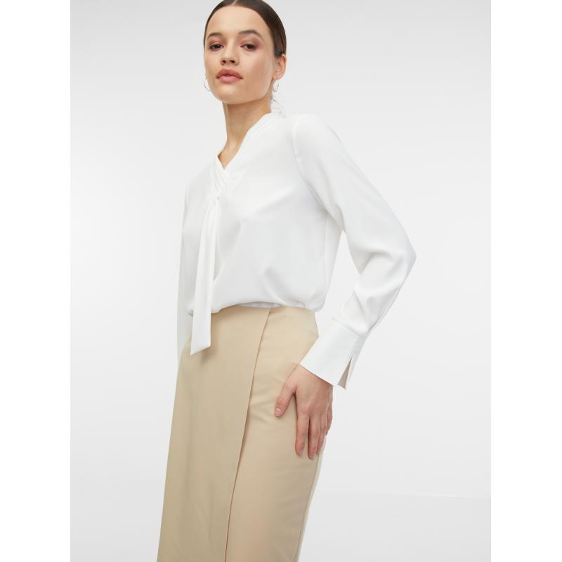 Béžová dámská pouzdrová sukně