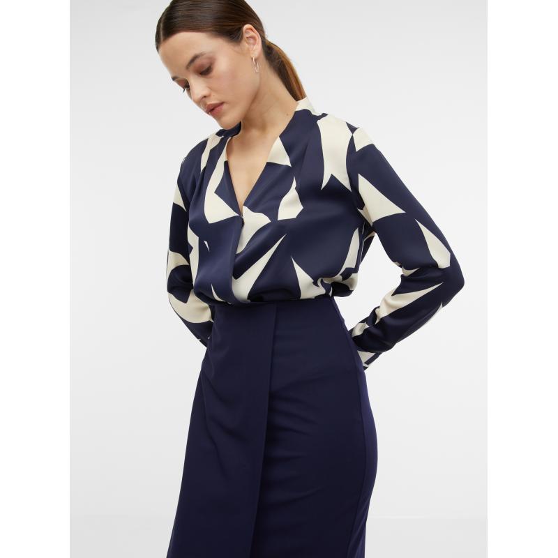 Sötétkék női ujjatlan szoknya