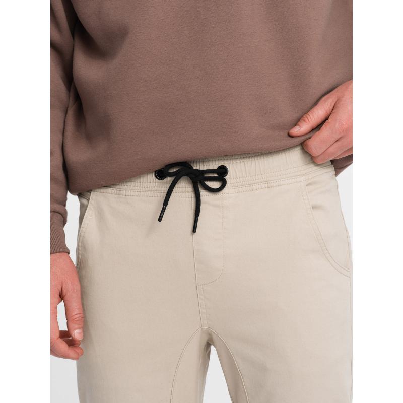 Férfi szövetnadrág JOGGERS V10 P885 bézs bézs