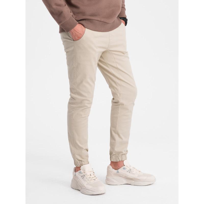 Férfi szövetnadrág JOGGERS V10 P885 bézs bézs