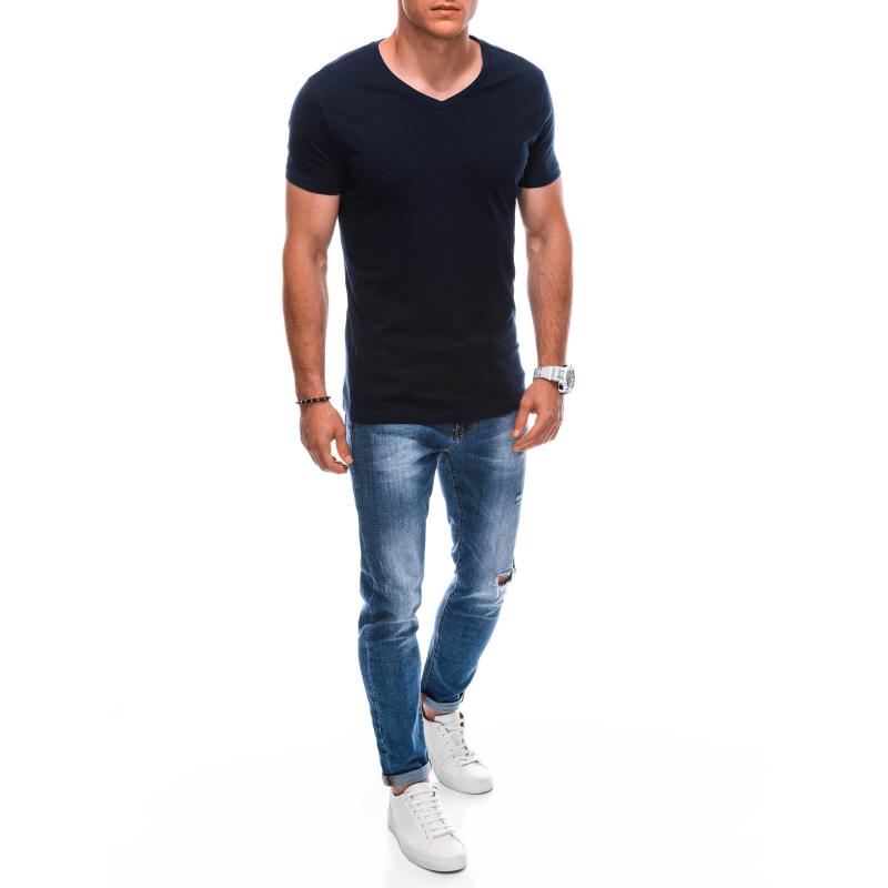 Férfi V-nyakú póló EM-TSBS-0101 sötétkék