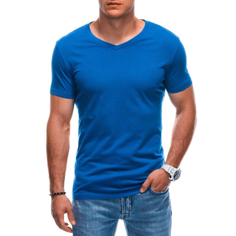 Pánske tričko s výstrihom do V EM-TSBS-0101 modré