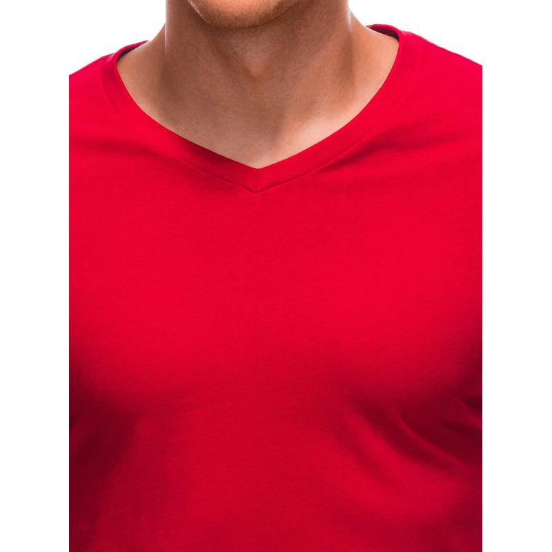 Pánské tričko s výstřihem do V EM-TSBS-0101 červené 