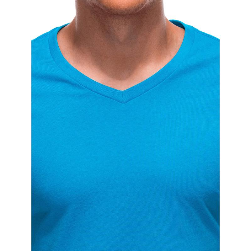 Pánské tričko s výstřihem do V EM-TSBS-0101 tyrkysové 