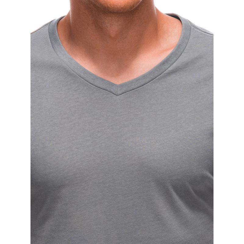 Pánské tričko s výstřihem do V EM-TSBS-0101 šedé