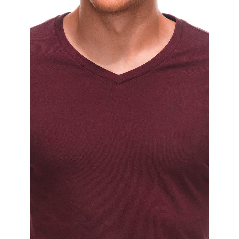 Pánské tričko s výstřihem do V EM-TSBS-0101 bordó 