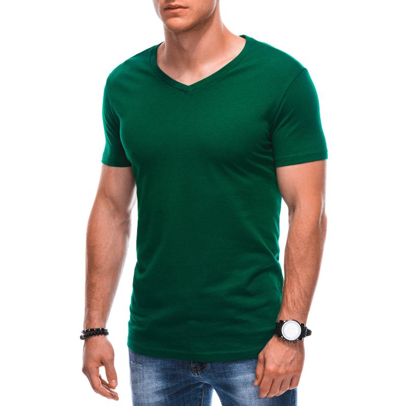 Pánské tričko s výstřihem do V EM-TSBS-0101 zelené 