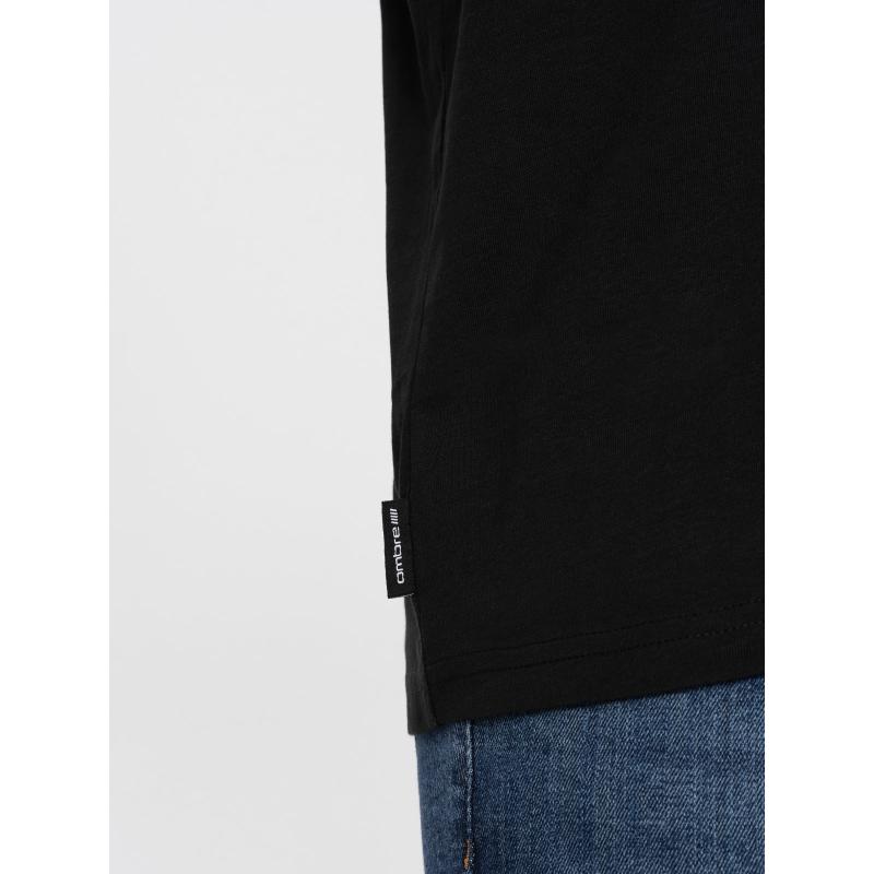 Pánské bavlněné tričko Classic BASIC V1 OM-TSBS-0146 černé 