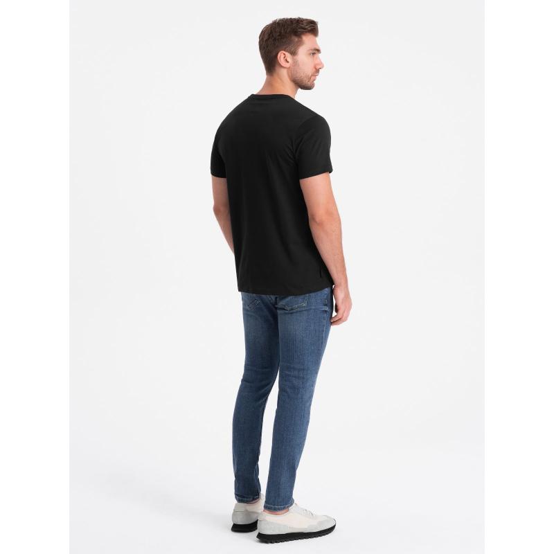 Pánské bavlněné tričko Classic BASIC V1 OM-TSBS-0146 černé 