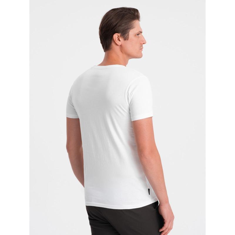 Férfi klasszikus pamut póló BASIC fehér