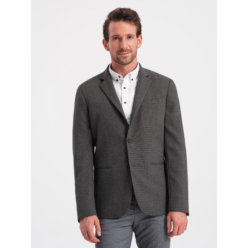 Pánské sako s ozdobnými knoflíky REFA grafitové