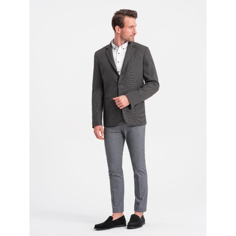 Pánské sako s ozdobnými knoflíky REFA grafitové