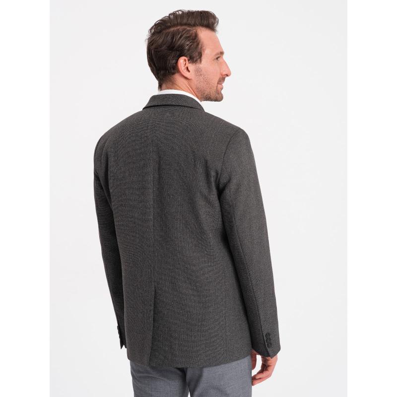 Pánské sako s ozdobnými knoflíky REFA grafitové