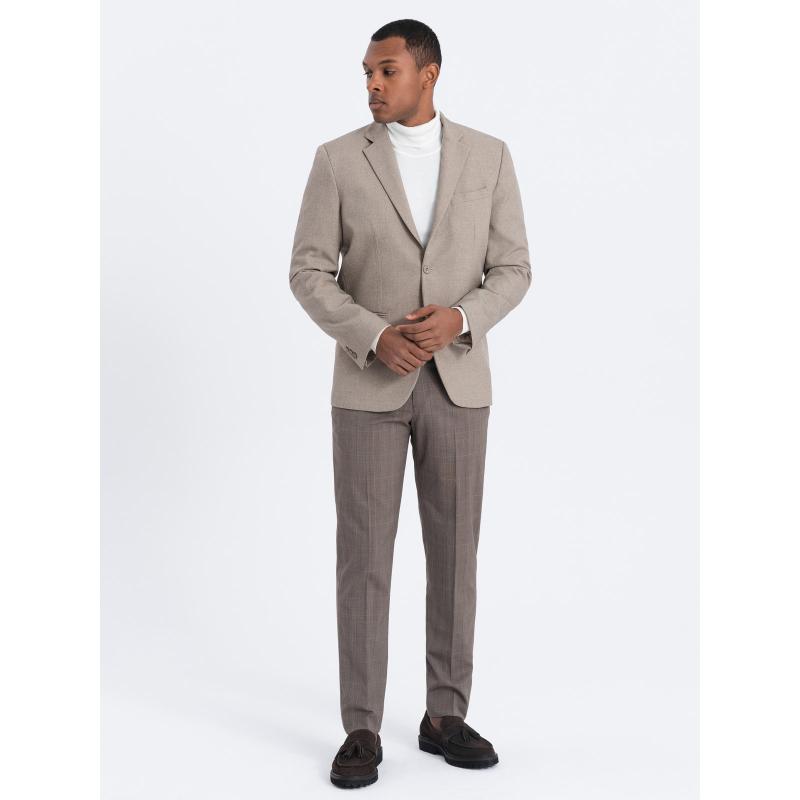 Pánske sako s ozdobnými gombíkmi REFA béžová