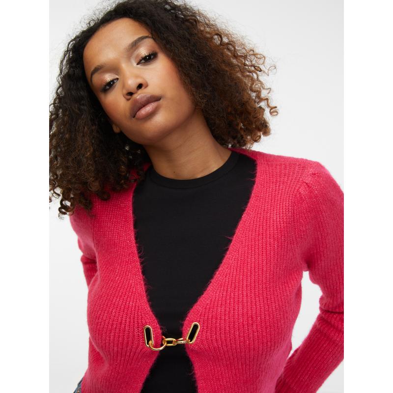 Ružový dámsky sveter so zmesou vlny