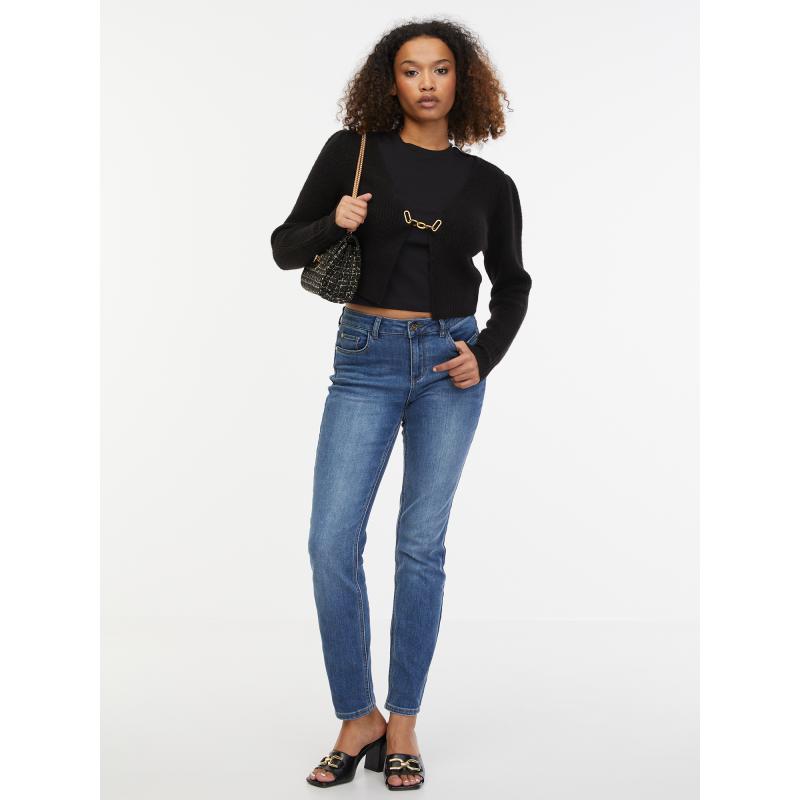 Fekete női kardigán gyapjúból