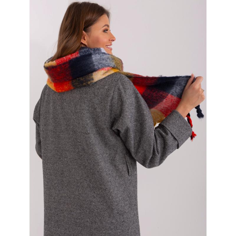 Dámská šála WINA červeno-hořčicová 