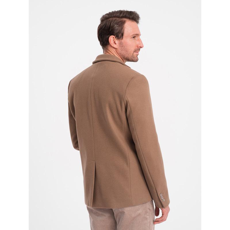 Férfi szabadidős zakó díszgombokkal V2 OM-BLZB-0118 világosbarna