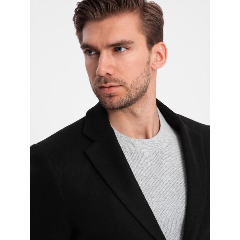 Pánské sako na volný čas s ozdobnými knoflíky V3 OM-BLZB-0118 černé 