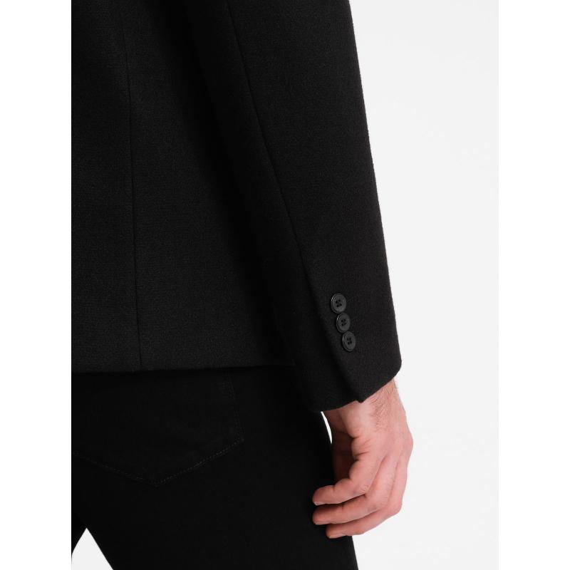 Pánské sako na volný čas s ozdobnými knoflíky V3 OM-BLZB-0118 černé 