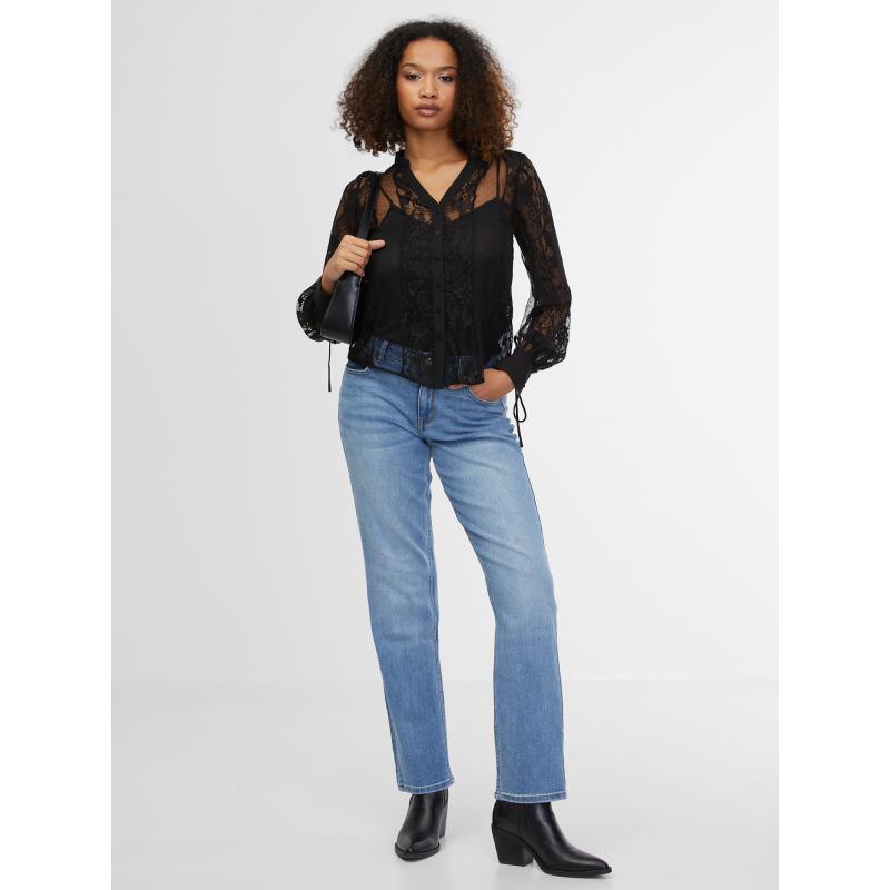 Černá dámská krajková halenka