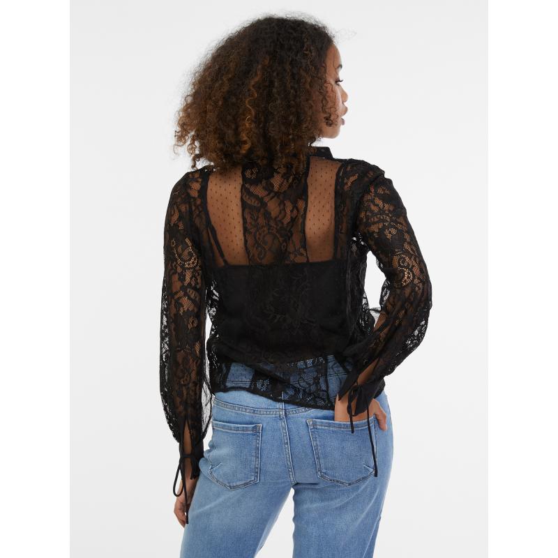 Černá dámská krajková halenka