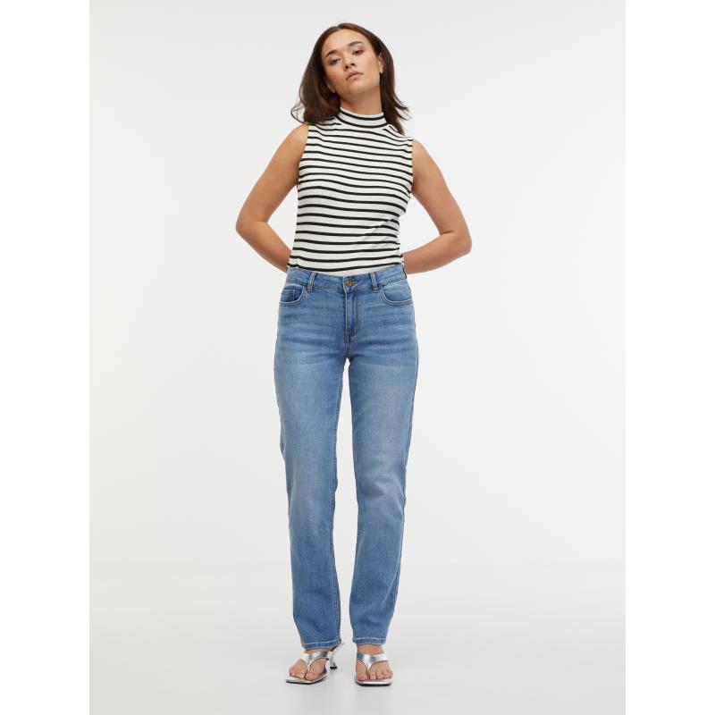 Svetlomodré dámske džínsy rovného strihu