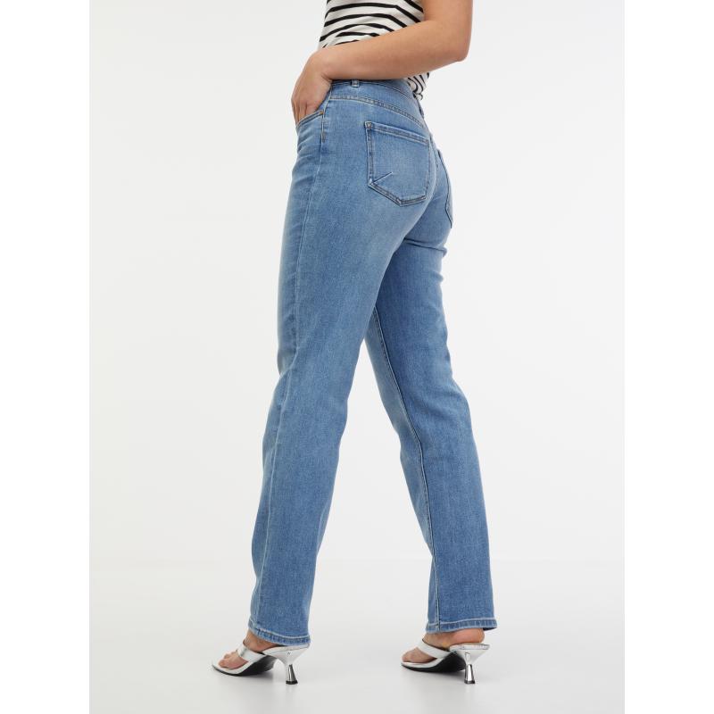 Svetlomodré dámske džínsy rovného strihu