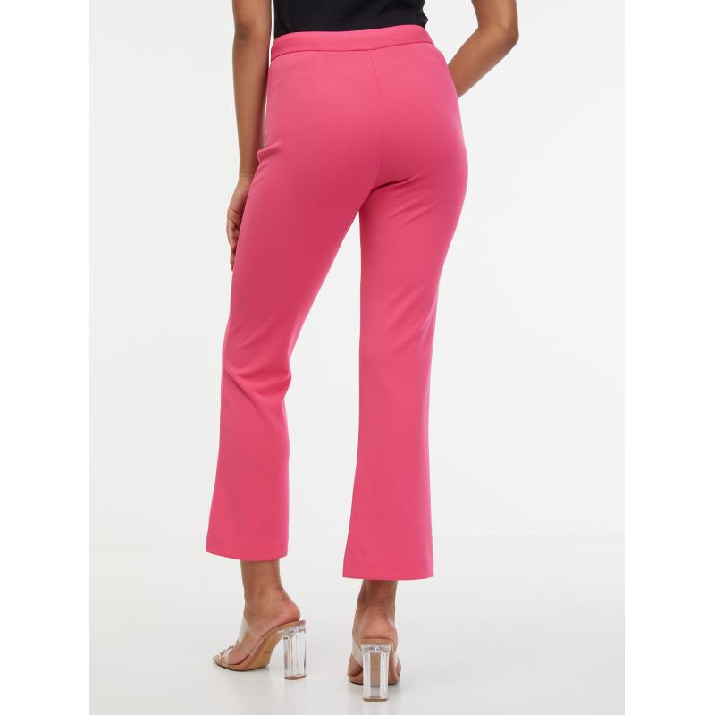 Ružové dámske orezané nohavice