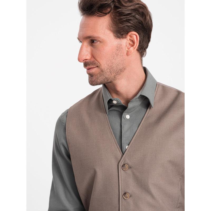 Férfi formális mellény V2 OM-BLZV-0112 bézs