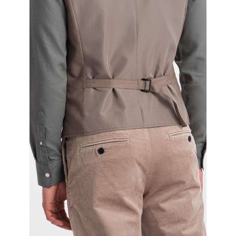 Férfi formális mellény V2 OM-BLZV-0112 bézs