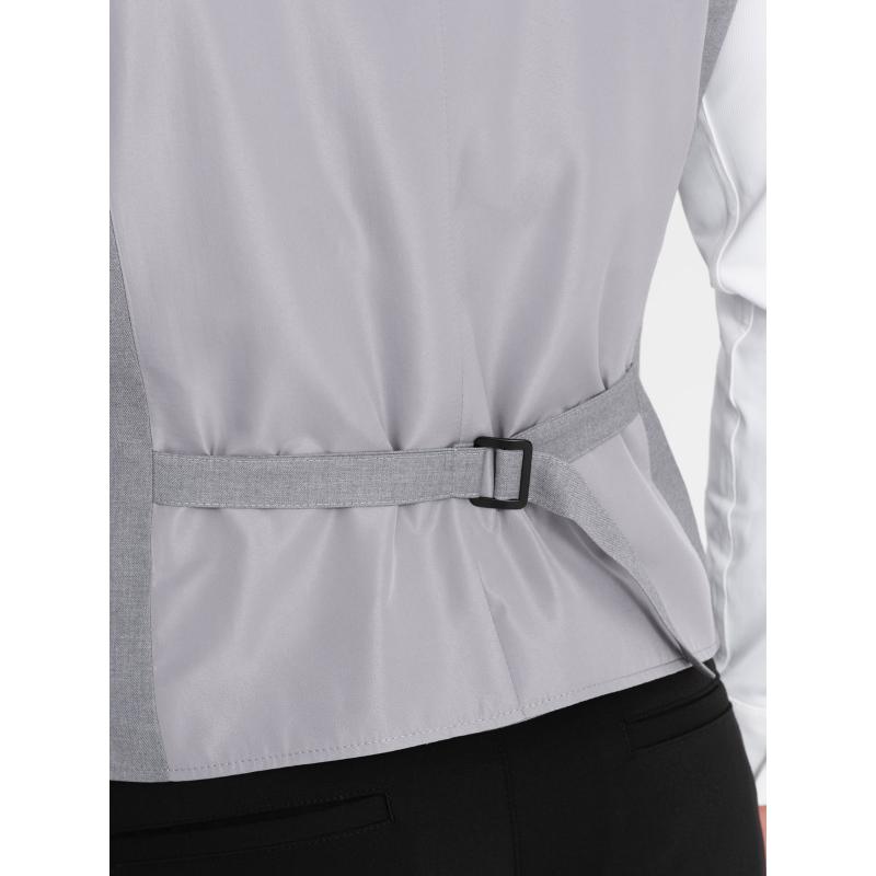 Pánská obleková vesta bez klop V3 OM-BLZV-0112 šedá 