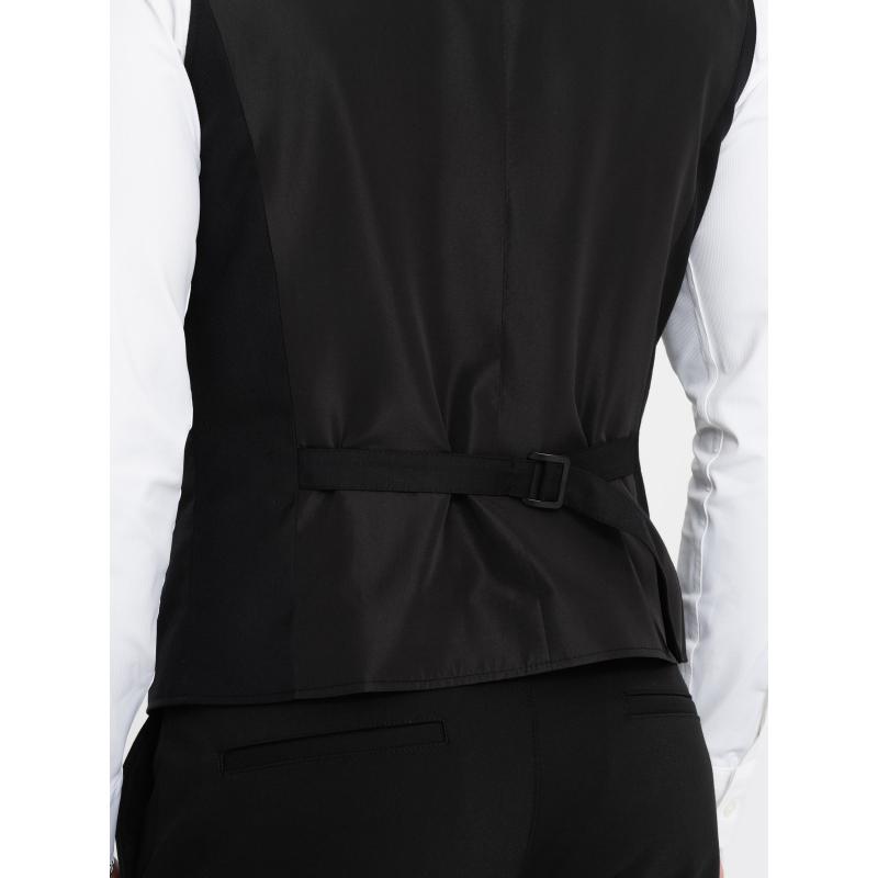 Pánská obleková vesta bez klop V4 OM-BLZV-0112 černá 