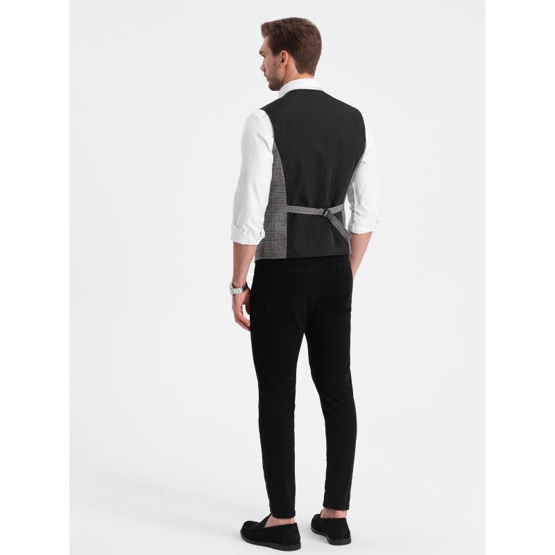 Férfi hajtókás mellény V2 OM-BLZV-0123 grafit