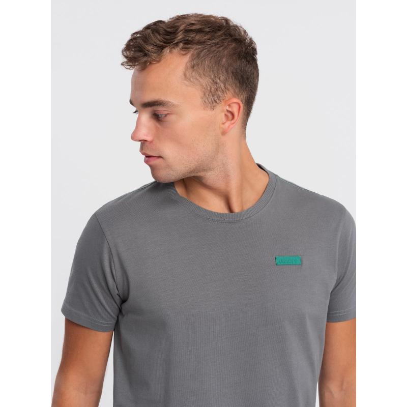 Pánske bavlnené tričko V1 OM-TSCT-0151 sivé