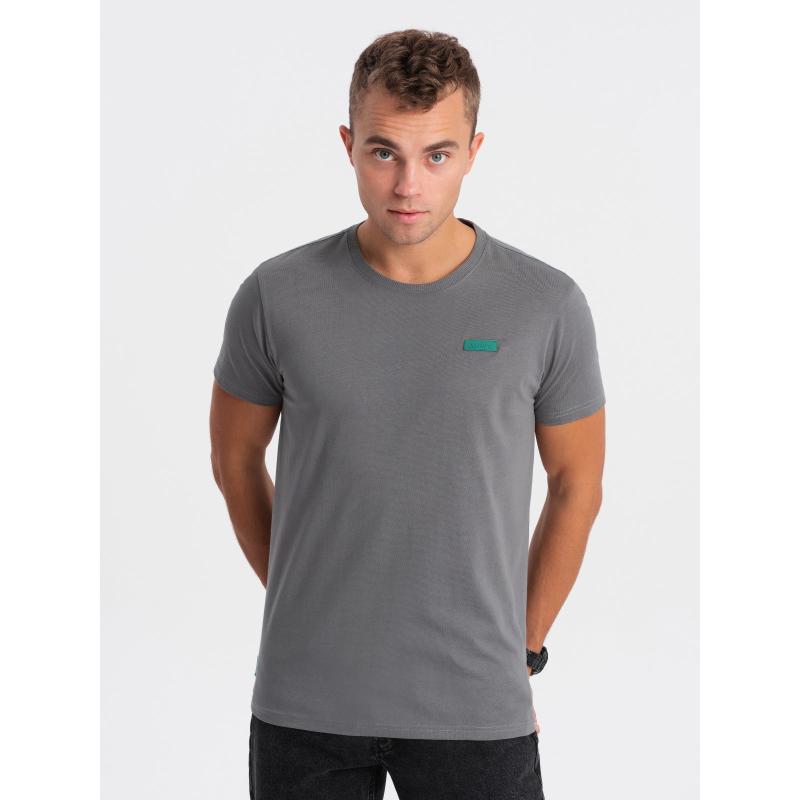 Pánske bavlnené tričko V1 OM-TSCT-0151 sivé