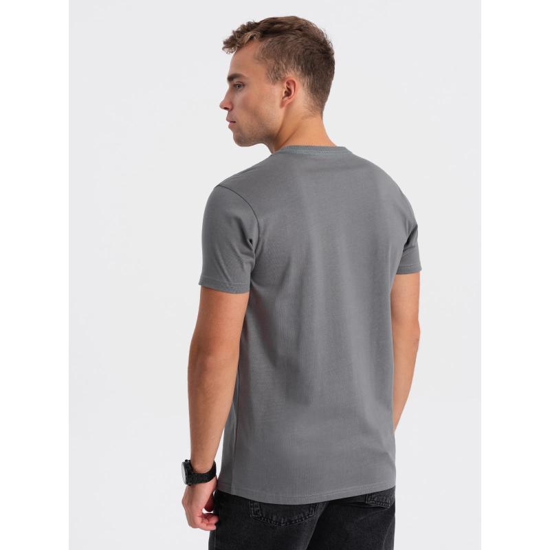 Pánske bavlnené tričko V1 OM-TSCT-0151 sivé