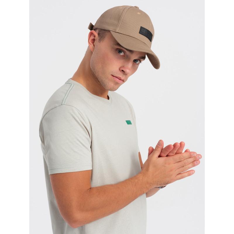 Pánske bavlnené tričko V2 OM-TSCT-0151 svetlosivá