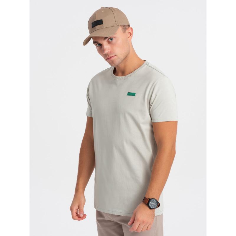 Pánske bavlnené tričko V2 OM-TSCT-0151 svetlosivá